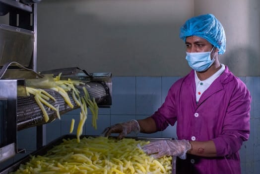 food packaging machine manufacturer in Faridabad handling food processing production line